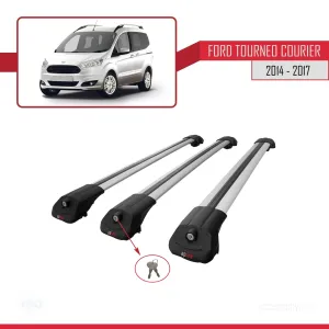Ford Tourneo Courier 2014-2017 Arası ile uyumlu ACE-1 Ara Atkı Tavan Barı GRİ 3 ADET BAR thumb 4