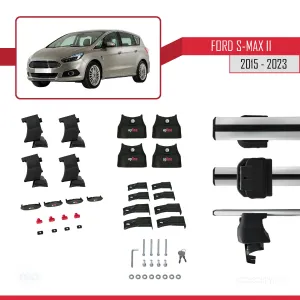 S-Max II 2015-2023 Arası ile uyumlu ACE-4 Ara Atkı Tavan Barı GRİ - Görsel 4