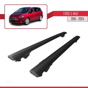 S-Max 2015 ve Sonrası ile uyumlu HOOK Model Anahtar Kilitli Ara Atkı Tavan Barı SİYAH - Görsel 4