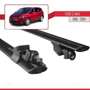 S-Max 2015 ve Sonrası ile uyumlu HOOK Model Anahtar Kilitli Ara Atkı Tavan Barı SİYAH - Görsel 5