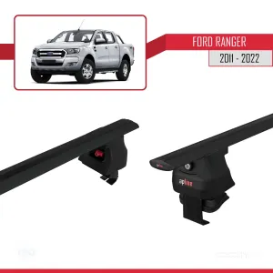 Ford Ranger P375/T6/P375 FL/T7/P375 FL2/T8 2011-2022 Arası ile uyumlu ACE-4 Ara Atkı Tavan Barı SİYAH - Görsel 5