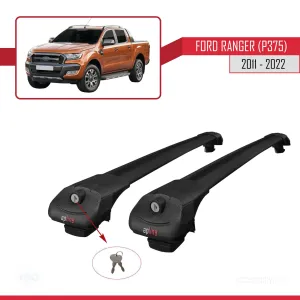 Ford Ranger P375/T6/P375 FL/T7/P375 FL2/T8 2011-2022 Arası ile uyumlu ACE-1 Ara Atkı Tavan Barı SİYAH - Görsel 4