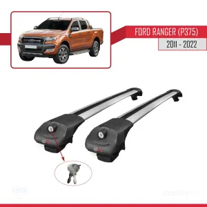 Ford Ranger P375/T6/P375 FL/T7/P375 FL2/T8 2011-2022 Arası ile uyumlu ACE-1 Ara Atkı Tavan Barı GRİ - Görsel 4