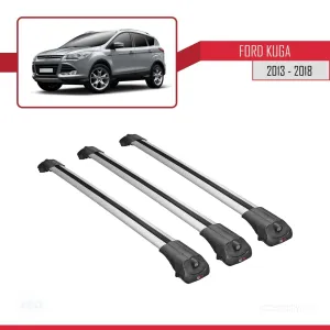 Ford Kuga 2013-2018 Arası ile uyumlu ACE-1 Ara Atkı Tavan Barı GRİ 3 ADET BAR - Görsel 3