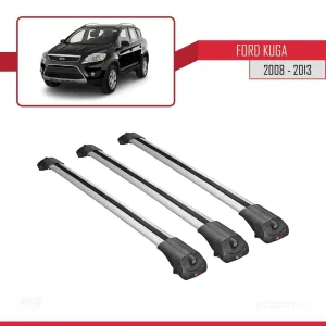 Ford Kuga 2008-2013 Arası ile uyumlu ACE-1 Ara Atkı Tavan Barı GRİ 3 ADET BAR - Görsel 3
