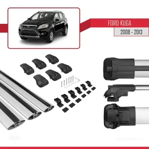 Ford Kuga 2008-2013 Arası ile uyumlu ACE-1 Ara Atkı Tavan Barı GRİ 3 ADET BAR - Görsel 5