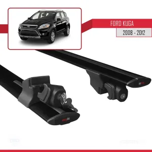 Ford Kuga 2008-2012 Arası ile uyumlu HOOK Model Anahtar Kilitli Ara Atkı Tavan Barı SİYAH thumb 5