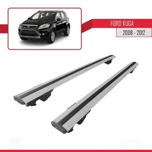Ford Kuga 2008-2012 Arası ile uyumlu HOOK Model Anahtar Kilitli Ara Atkı Tavan Barı GRİ - Görsel 4