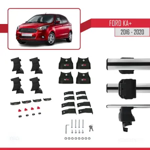 Ford Ka Ka+ + 2016-2020 Arası ile uyumlu ACE-4 Ara Atkı Tavan Barı GRİ - Görsel 4