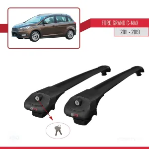 Ford Grand C-Max 2011-2019 Arası ile uyumlu ACE-1 Ara Atkı Tavan Barı SİYAH - Görsel 4