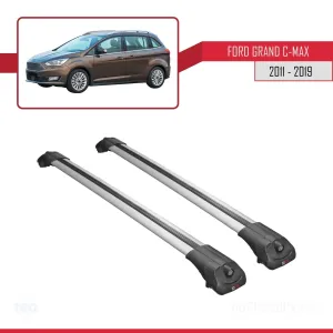 Ford Grand C-Max 2011-2019 Arası ile uyumlu ACE-1 Ara Atkı Tavan Barı GRİ - Görsel 3
