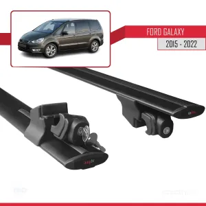 Ford Galaxy CD390 2015-2022 Arası ile uyumlu HOOK Model Anahtar Kilitli Ara Atkı Tavan Barı SİYAH - Görsel 5