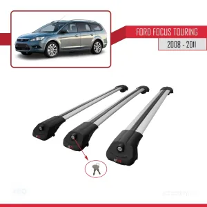 Ford Focus TOURING 2008-2011 Arası ile uyumlu ACE-1 Ara Atkı Tavan Barı GRİ 3 ADET BAR thumb 4