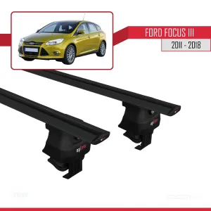 Ford Focus III 2011-2018 Arası ile uyumlu ACE-4 Ara Atkı Tavan Barı SİYAH - Görsel 4
