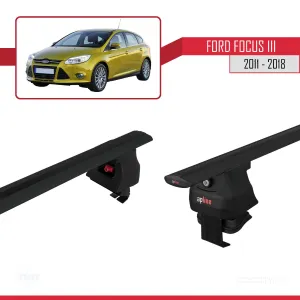 Ford Focus III 2011-2018 Arası ile uyumlu ACE-4 Ara Atkı Tavan Barı SİYAH - Görsel 5