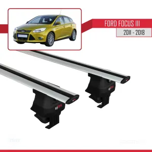 Ford Focus III 2011-2018 Arası ile uyumlu ACE-4 Ara Atkı Tavan Barı GRİ - Görsel 2