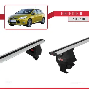 Ford Focus III 2011-2018 Arası ile uyumlu ACE-4 Ara Atkı Tavan Barı GRİ - Görsel 3