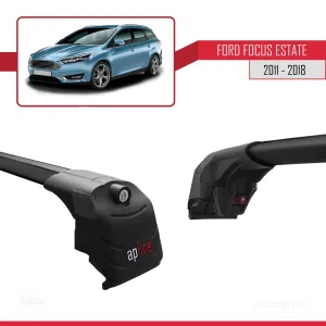 Ford Focus ESTATE (C346) 2011-2018 Arası ile uyumlu ACE-2 Ara Atkı Tavan Barı SİYAH - Görsel 4