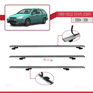 Ford Focus Estate (C307) 2004-2011 Arası ile uyumlu Basic Model Ara Atkı Tavan Barı GRİ 3 ADET - Görsel 5