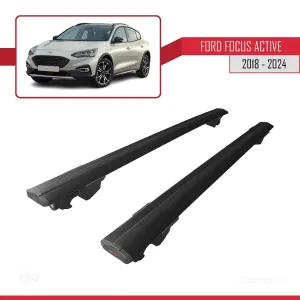 Ford Focus Active 2018 ve Sonrası ile uyumlu HOOK Model Anahtar Kilitli Ara Atkı Tavan Barı SİYAH - Görsel 4