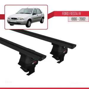 Ford Fiesta IV 1996-2002 Arası ile uyumlu ACE-4 Ara Atkı Tavan Barı SİYAH thumb 4