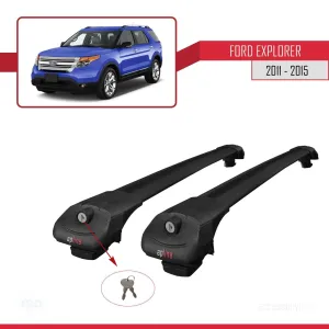 Ford Explorer 2011-2015 Arası ile uyumlu ACE-1 Ara Atkı Tavan Barı SİYAH - Görsel 4