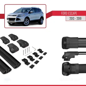 Ford Escape C520 2013-2019 Arası ile uyumlu ACE-1 Ara Atkı Tavan Barı SİYAH - Görsel 5