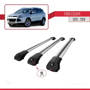 Ford Escape 2013-2019 Arası ile uyumlu ACE-1 Ara Atkı Tavan Barı GRİ 3 ADET BAR thumb 4