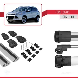 Ford Escape C520 2013-2019 Arası ile uyumlu ACE-1 Ara Atkı Tavan Barı GRİ - Görsel 5
