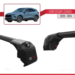 Ford Escape CX482 (CX482) 2020 ve Sonrası ile uyumlu ACE-2 Ara Atkı Tavan Barı SİYAH - Görsel 5