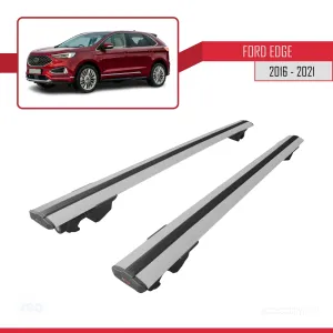 Ford Edge CD539N 2016-2021 Arası ile uyumlu HOOK Model Anahtar Kilitli Ara Atkı Tavan Barı GRİ - Görsel 4