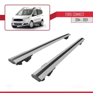 Ford Connect V408 2014-2021 Arası ile uyumlu HOOK Model Anahtar Kilitli Ara Atkı Tavan Barı GRİ - Görsel 4