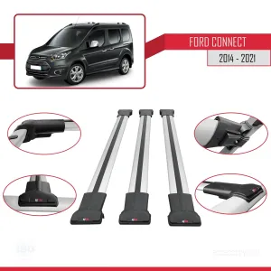 Ford Connect V408 2014-2021 Arası ile uyumlu FLY Model Ara Atkı Tavan Barı GRİ 3 ADET BAR - Görsel 5