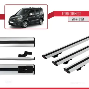 Ford Connect V408 2014-2021 Arası ile uyumlu Basic Model Ara Atkı Tavan Barı GRİ 3 ADET - Görsel 3