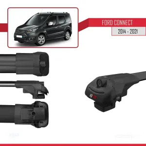 Ford Connect V408 2014-2021 Arası ile uyumlu ACE-1 Ara Atkı Tavan Barı SİYAH 4 ADET BAR - Görsel 5