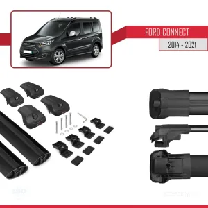 Ford Connect V408 2014-2021 Arası ile uyumlu ACE-1 Ara Atkı Tavan Barı SİYAH - Görsel 5