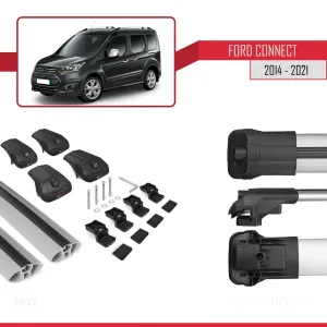 Ford Connect V408 2014-2021 Arası ile uyumlu ACE-1 Ara Atkı Tavan Barı GRİ - Görsel 5