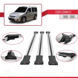 Ford Connect V227 2002-2013 Arası ile uyumlu FLY Model Ara Atkı Tavan Barı GRİ 3 ADET BAR - Görsel 5