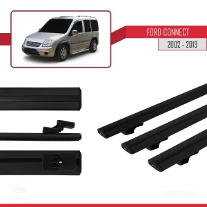 Ford Connect 2002-2013 Arası ile uyumlu Basic Model Ara Atkı Tavan Barı SİYAH 3 ADET thumb 3