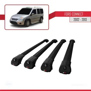Ford Connect V227 2002-2013 Arası ile uyumlu ACE-1 Ara Atkı Tavan Barı SİYAH 4 ADET BAR - Görsel 4