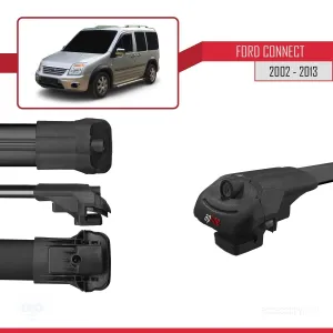Ford Connect V227 2002-2013 Arası ile uyumlu ACE-1 Ara Atkı Tavan Barı SİYAH 4 ADET BAR - Görsel 5