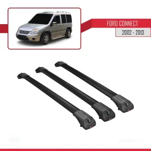 Ford Connect V227 2002-2013 Arası ile uyumlu ACE-1 Ara Atkı Tavan Barı SİYAH 3 ADET BAR - Görsel 3