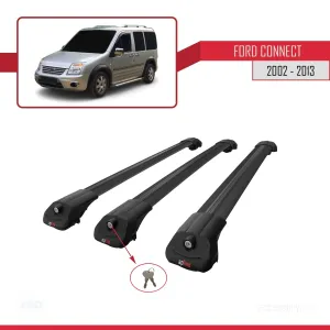 Ford Connect V227 2002-2013 Arası ile uyumlu ACE-1 Ara Atkı Tavan Barı SİYAH 3 ADET BAR - Görsel 4