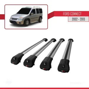 Ford Connect V227 2002-2013 Arası ile uyumlu ACE-1 Ara Atkı Tavan Barı GRİ 4 ADET BAR - Görsel 4