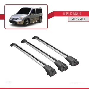 Ford Connect V227 2002-2013 Arası ile uyumlu ACE-1 Ara Atkı Tavan Barı GRİ 3 ADET BAR - Görsel 3
