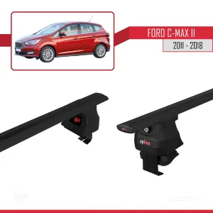 Ford C-Max II 2011-2018 Arası ile uyumlu ACE-4 Ara Atkı Tavan Barı SİYAH thumb 5