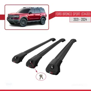 Ford Bronco Sport (CX430) 2021 ve Sonrası ile uyumlu ACE-1 Ara Atkı Tavan Barı SİYAH 3 ADET BAR thumb 4
