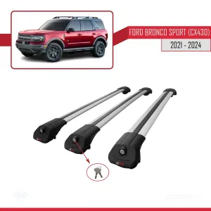 Ford Bronco Sport (CX430) 2021 ve Sonrası ile uyumlu ACE-1 Ara Atkı Tavan Barı GRİ 3 ADET BAR thumb 4