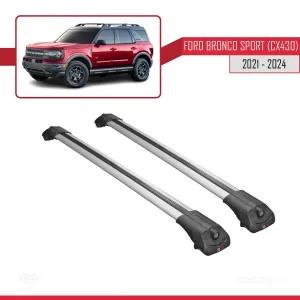 Ford Bronco Sport (CX430) 2021 ve Sonrası ile uyumlu ACE-1 Ara Atkı Tavan Barı GRİ thumb 3