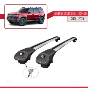 Ford Bronco Sport (CX430) 2021 ve Sonrası ile uyumlu ACE-1 Ara Atkı Tavan Barı GRİ thumb 4